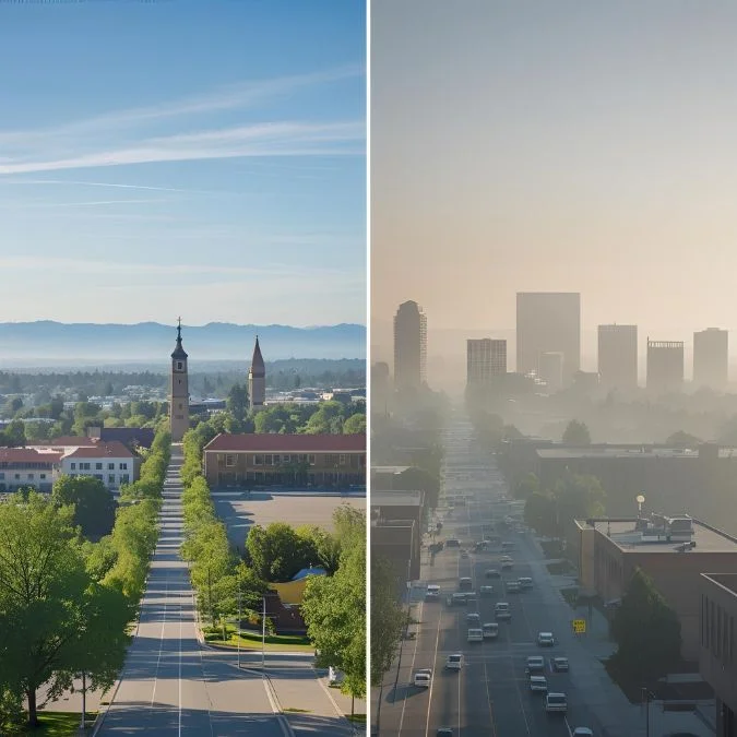 Dorsten vs Fresno Pollution Comparison