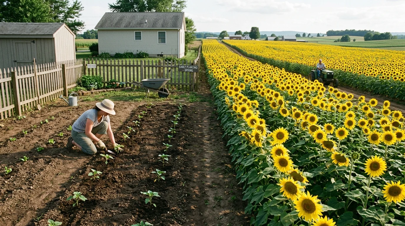 From Backyard Planting to Field Scale Sunflower Cultivation