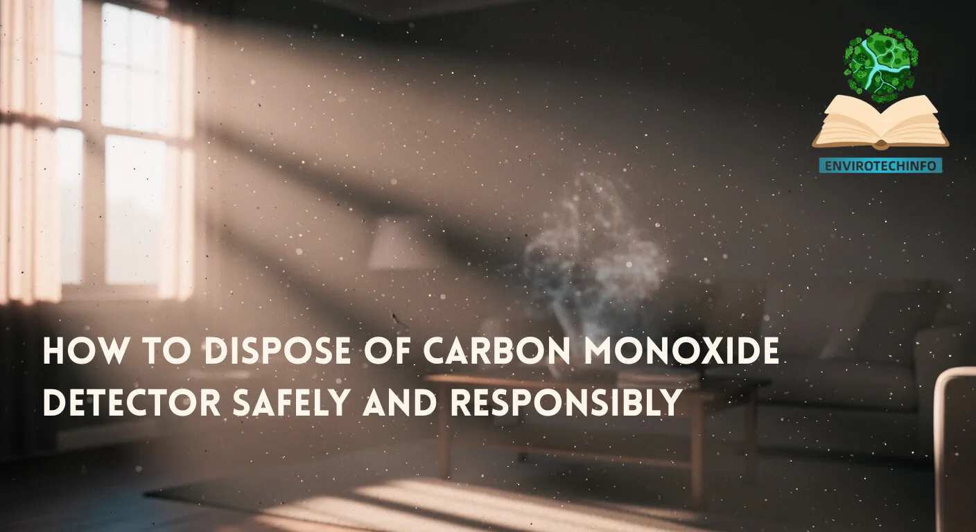 How to Dispose of Carbon Monoxide Detector Safely and Responsibly
