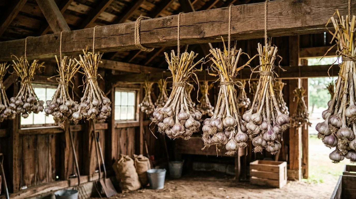 Curing Garlic in Wisconsin's Summer Humidity
