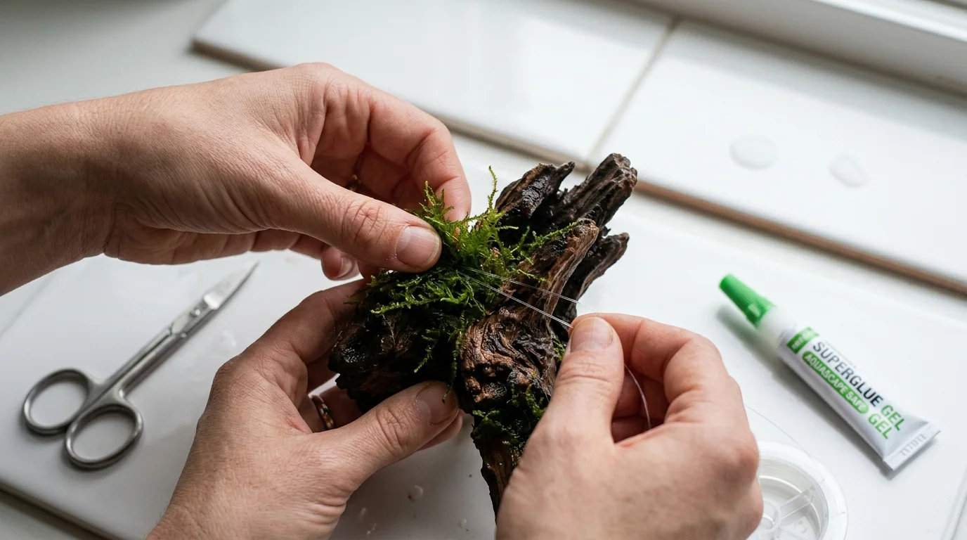 How to Attach Moss to Driftwood and Rocks