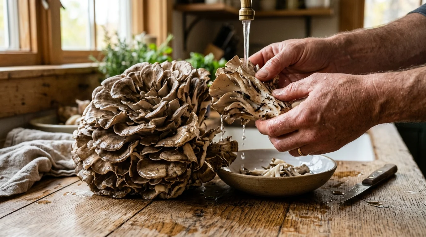 How to Clean Hen of the Woods After Harvest