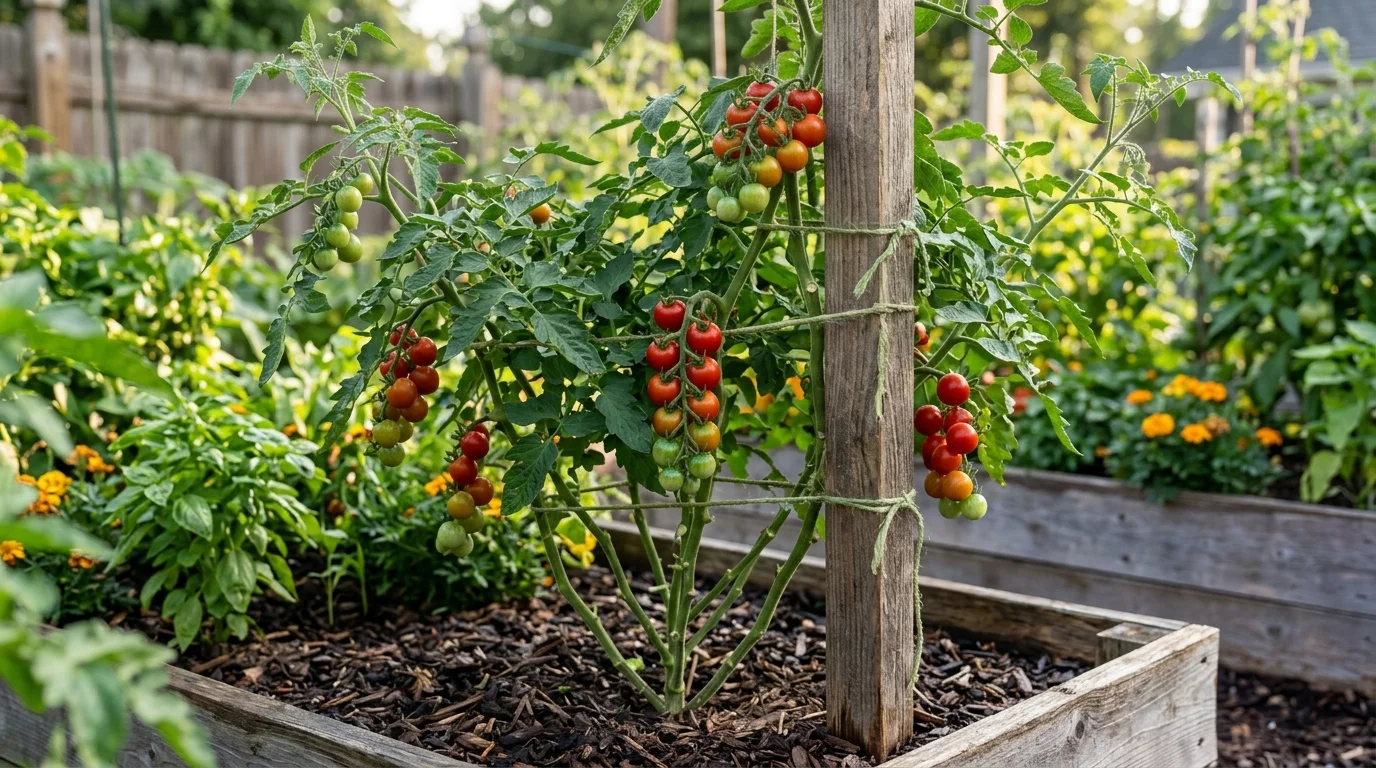 How to support and train indeterminate Campari vines