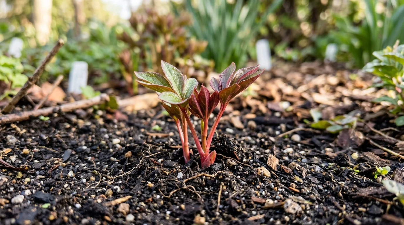 What Peony Sprouts Look Like in the First Season
