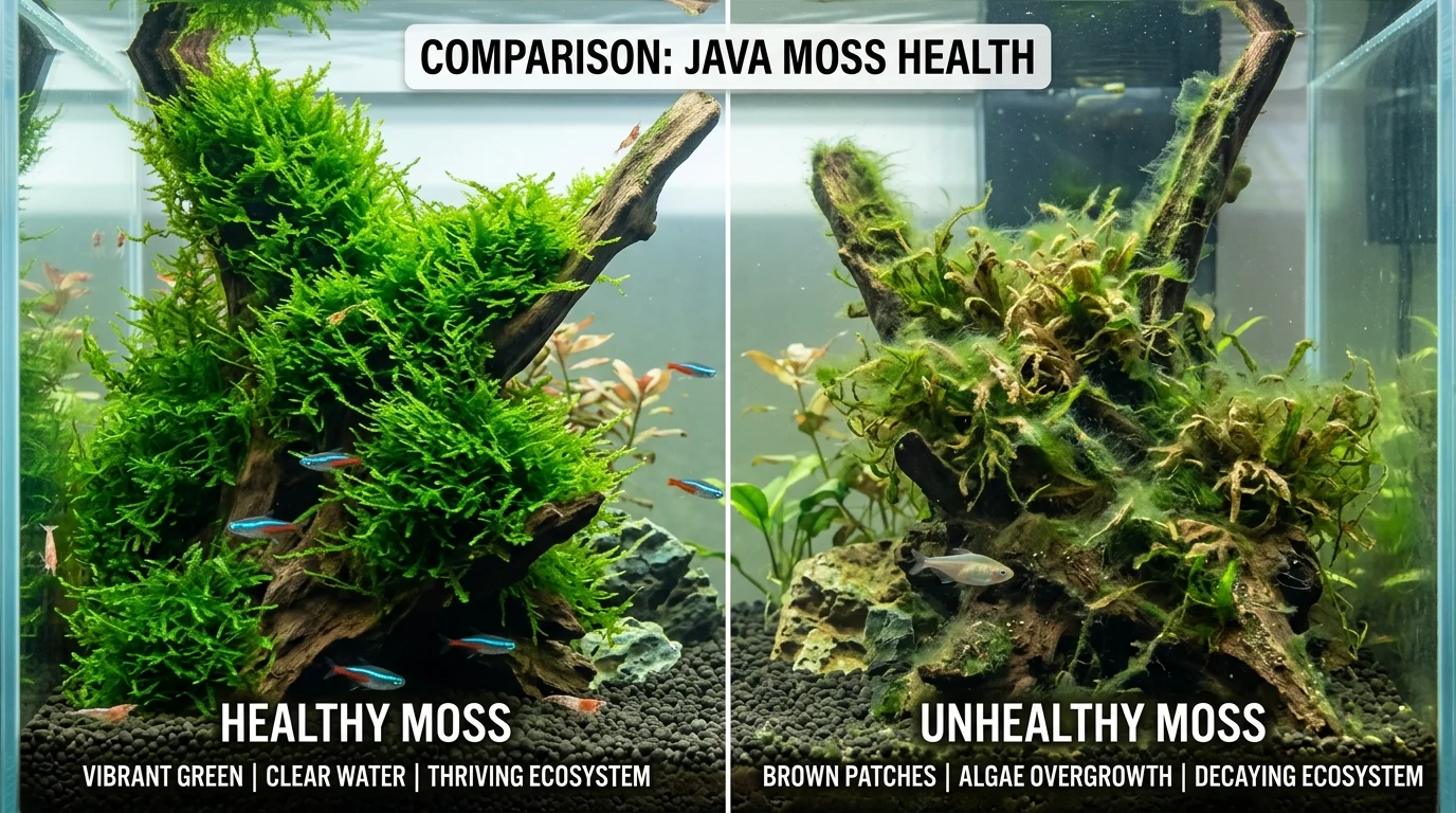 Why Aquarium Moss Turns Brown and How to Fix It