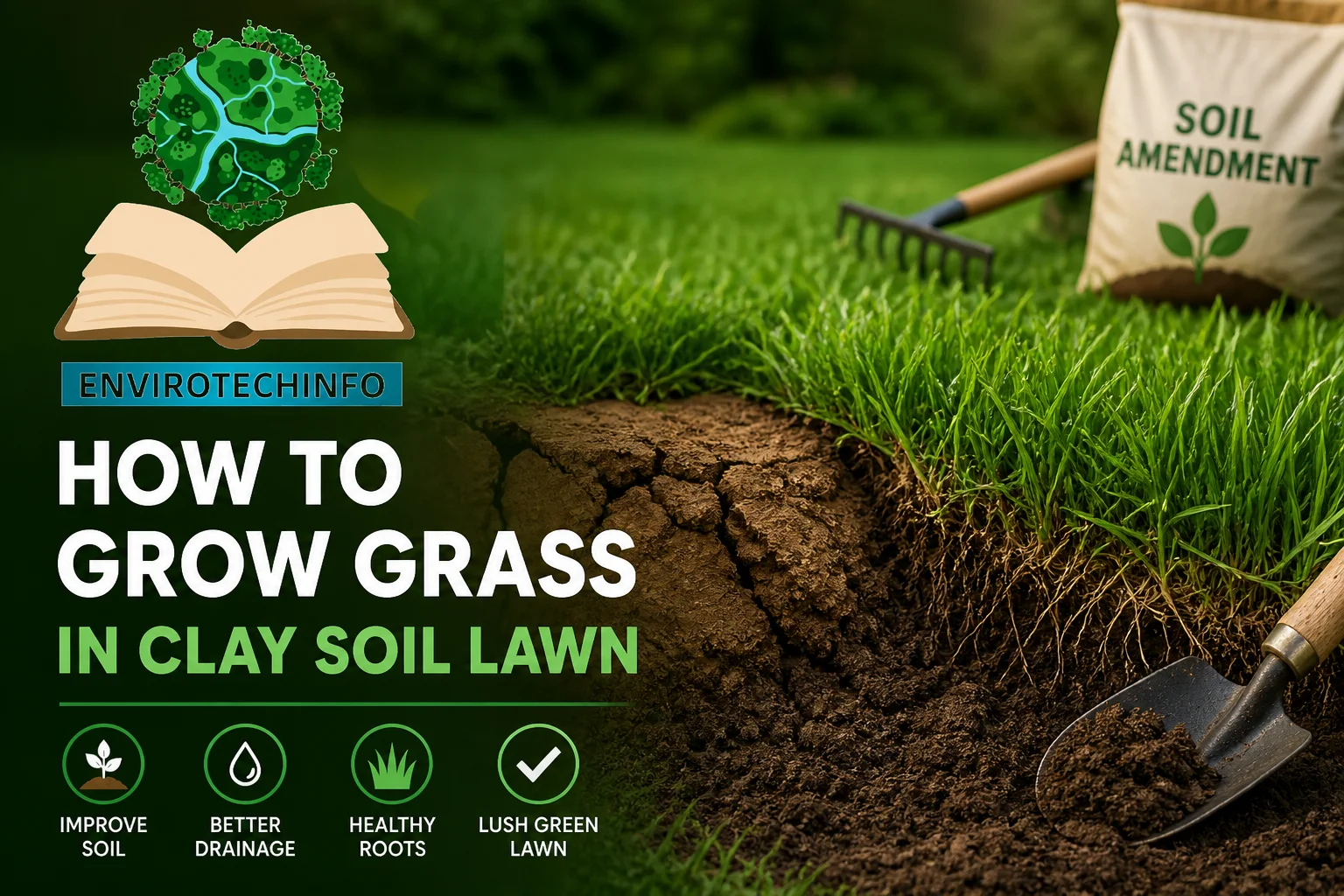how to grow grass in clay soil lawn