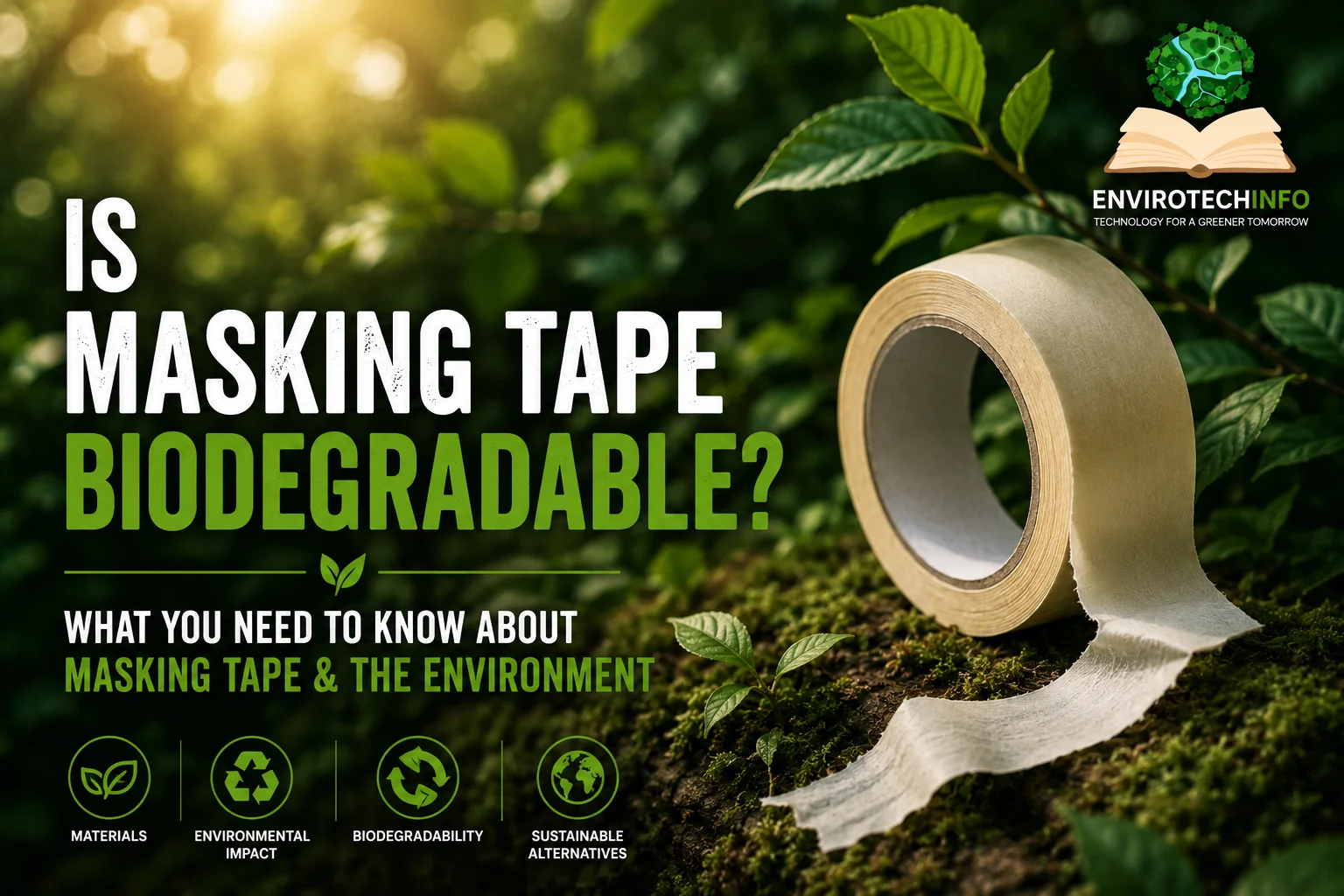 No, standard masking tape isn't biodegradable or home compostable. Learn why, how to dispose of it, and which eco tapes are certified.