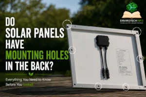 Do Solar Panels Have Mounting Holes in the Back