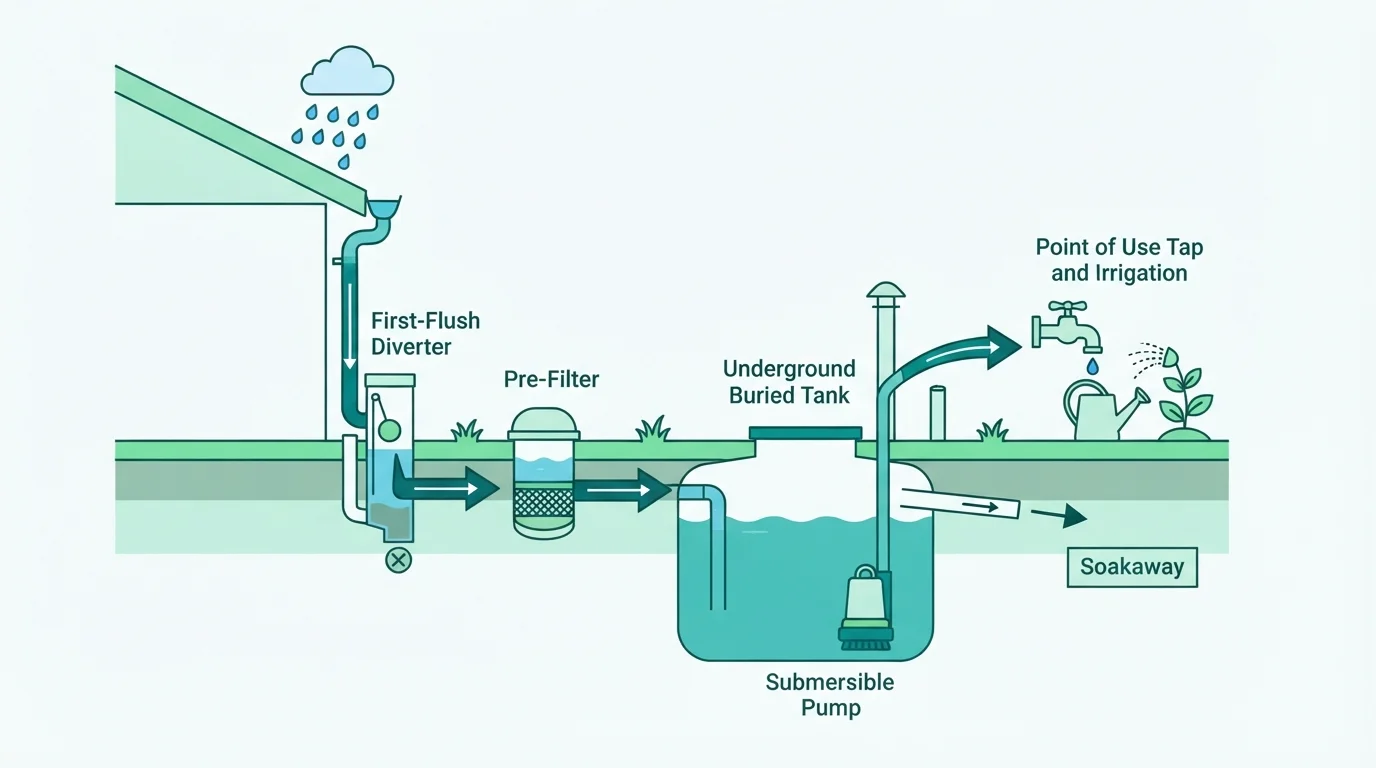 How an Underground Rainwater Storage System Works